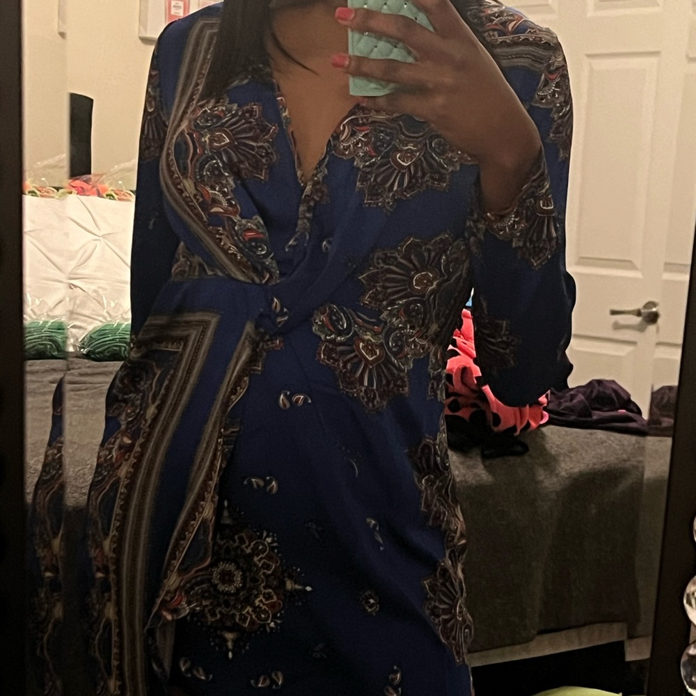 Paisley wrap dress